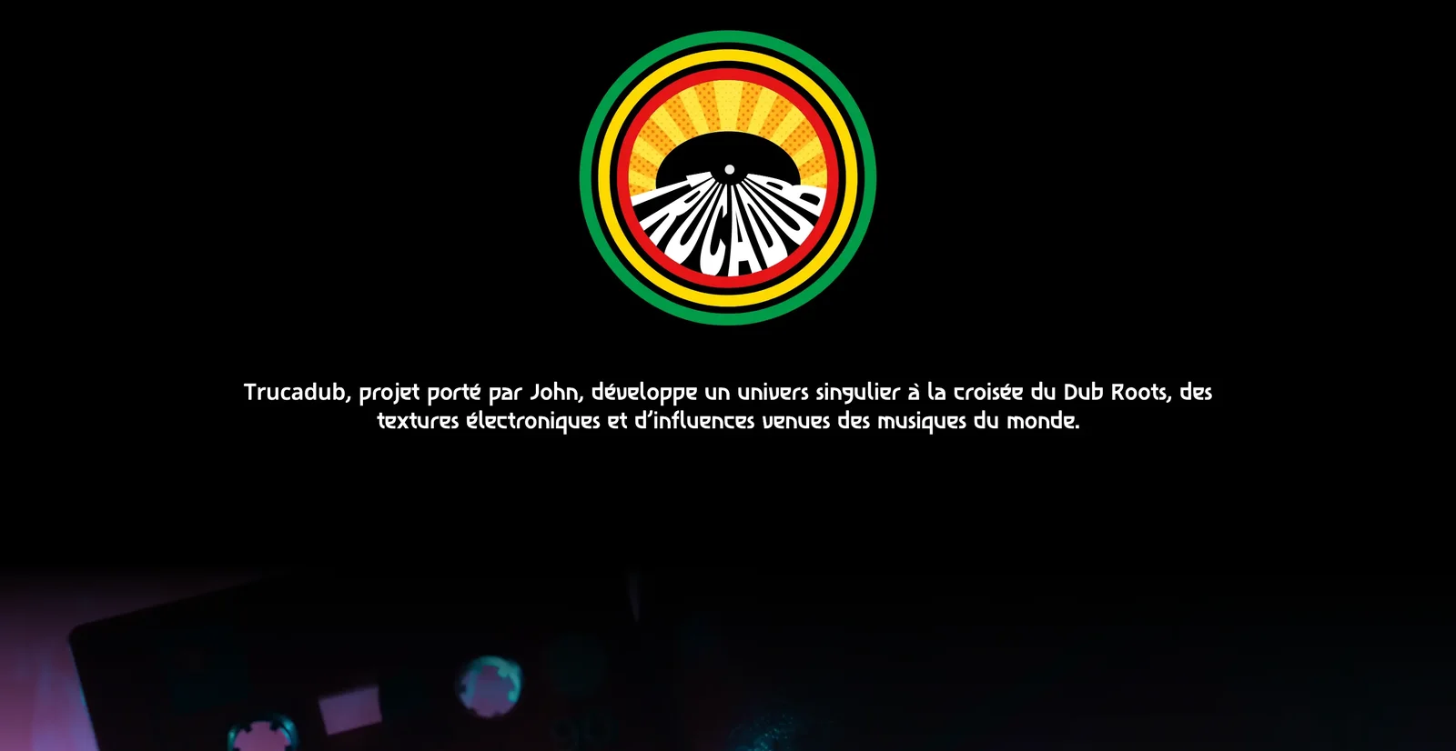 Aperçu du site de l'artiste Trucadub